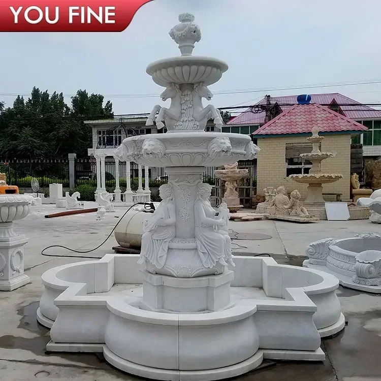 Maßgeschneiderter berühmter Marmorstatuenbrunnen