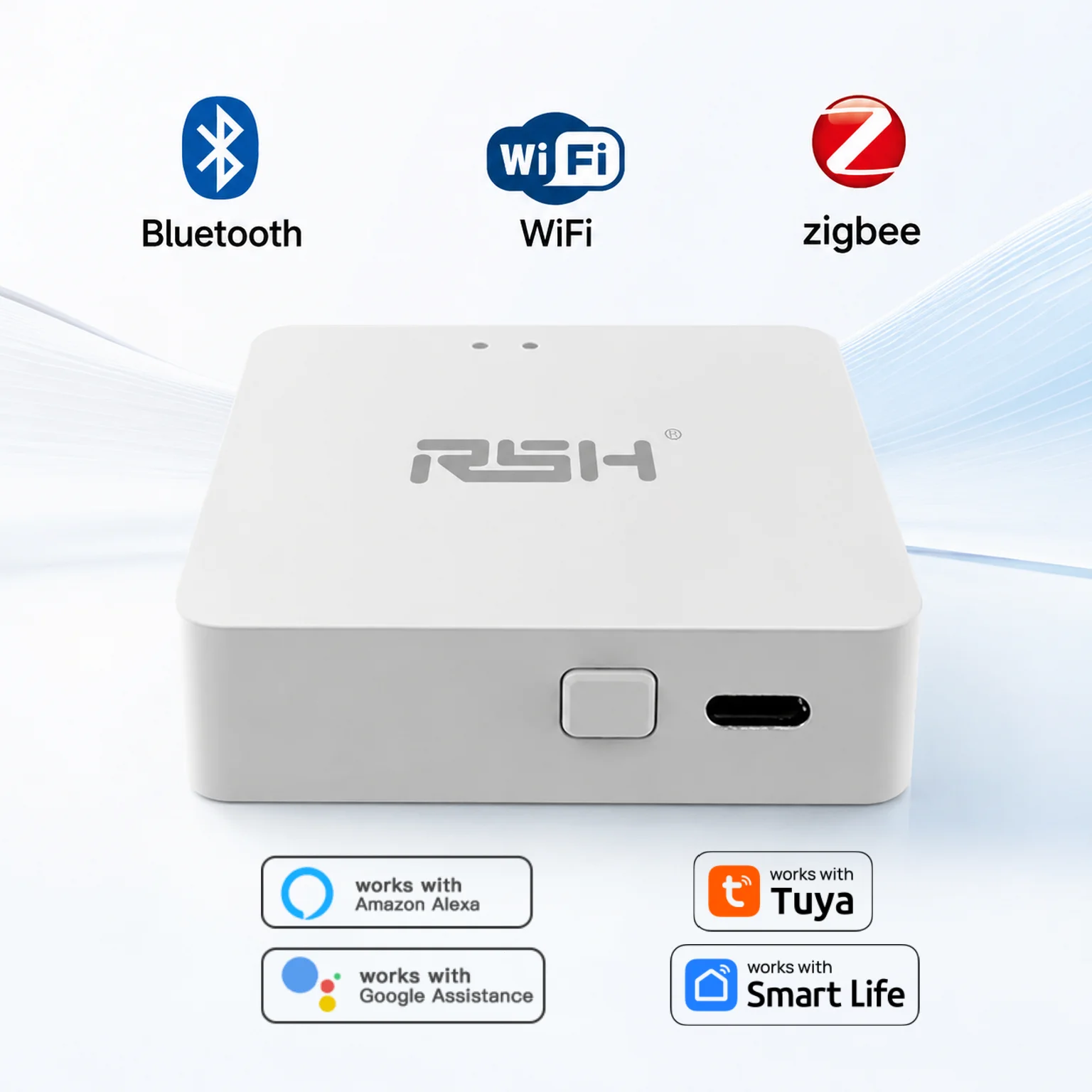 RSH Tuya Multi-Modus ZigBee Bluetooth Gateway Hub Smart Home Geräte Fernbedienung Bridge Unterstützt Alexa Google Home Sprachassistent Synchronisierung über App