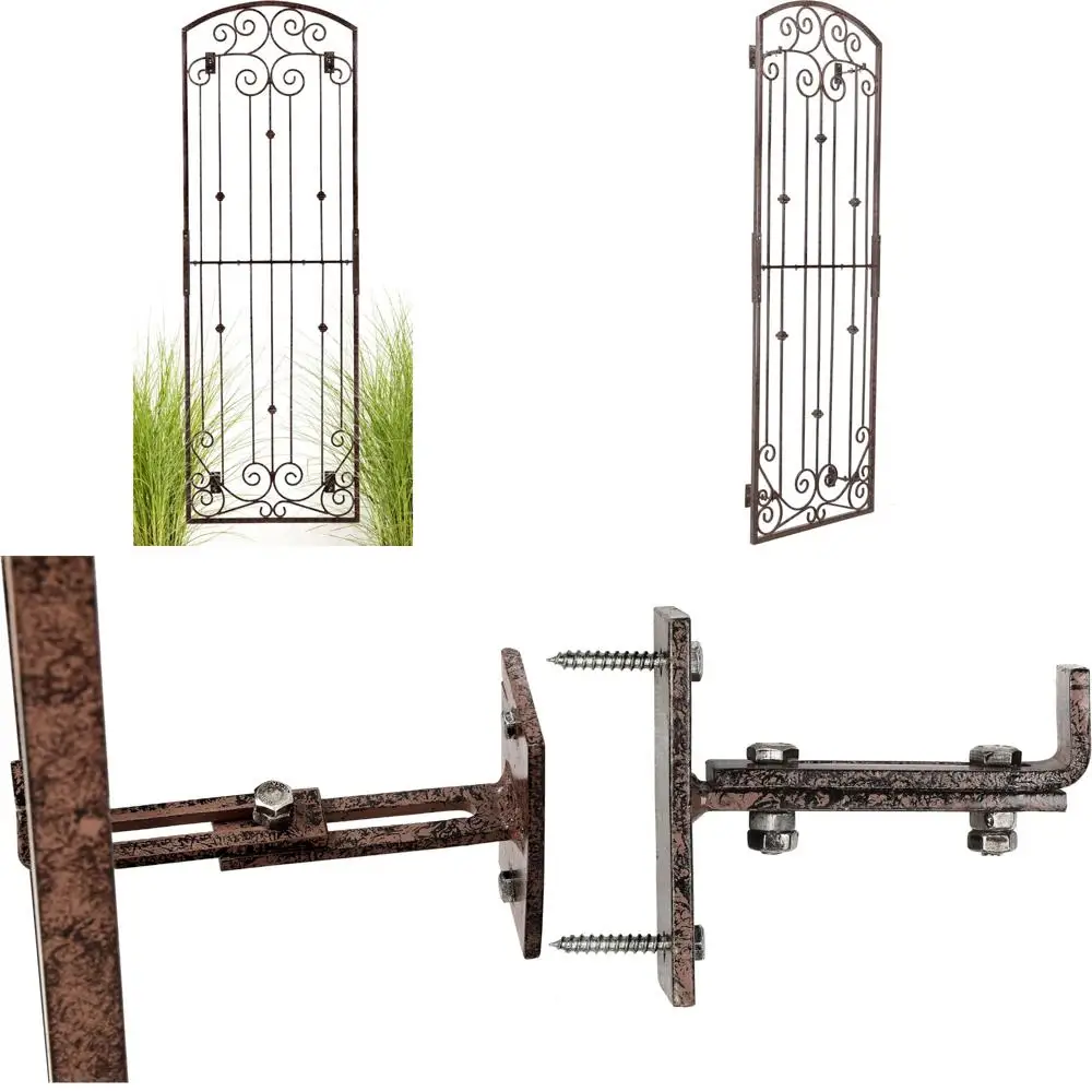 

Large Vertical Wrought Iron Garden Trellis for Climbing Plants, Tall Arched Metal Wall Panels, Ideal for Home Gardens