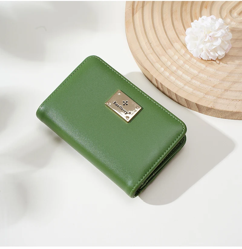 High-Quality New Women's Short Wallet High Capacity Card Clips Simple Zipper Coin Pocket Photo Holder Wallet for Girls