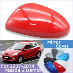 For Mazda 2 Demio 2007 2008 2009 2010 2011 2012 2013 Car Door Wing Side Mirror Shell Housing Rearview Mirror Cover Cap Painted