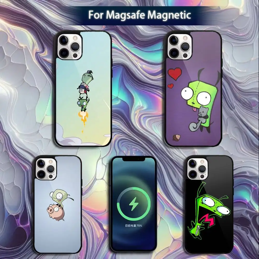 

I-Invader Zim Phone Case For iPhone 16e,16,15,14,13,12,11,Plus,Pro,Max,Mini Magsafe Magnetic Wireless Charging