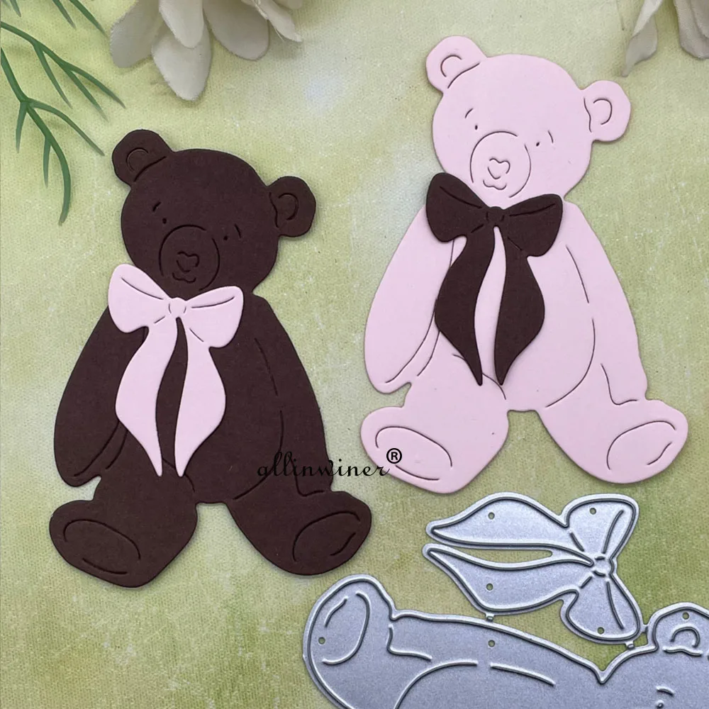 Baby Tie Bear Metal Cutting Dies Stencils Die Cut for DIY Scrapbooking Album Paper Card Embossing