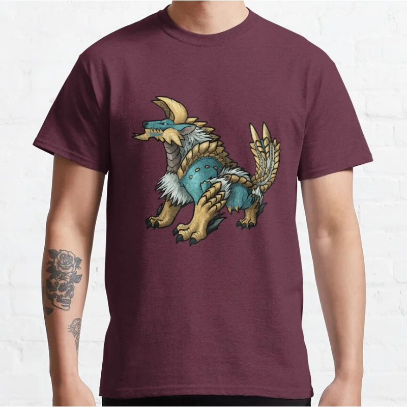 Cute Smug Zinogre 80s Anime Video game Monster hunter world MHW Hunting Club Graphic T Shirts large size Adult S-6XL tops