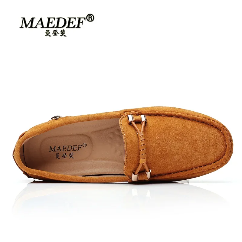 MAEDEF Men\'s Casual Driving Shoes Comfortable Breathable Leather Shoes Men Fashion Loafers High Quality Moccasins Male Flats