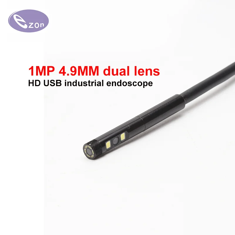 1MP 4.9MM Dual Lens HD USB Industrial Endoscope 3 in 1 Cable 3.5M Supports OTG (EZ DUAL CAM4.9MM)