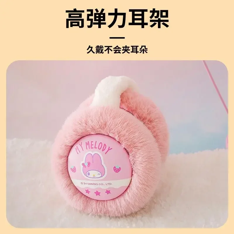 

Sanrio Cinnamoroll My Melody Anime Kuromi Children Warm Earmuffs Winter Cute Kawaii Ins Ear Warmer Lovely Gifts for Kids