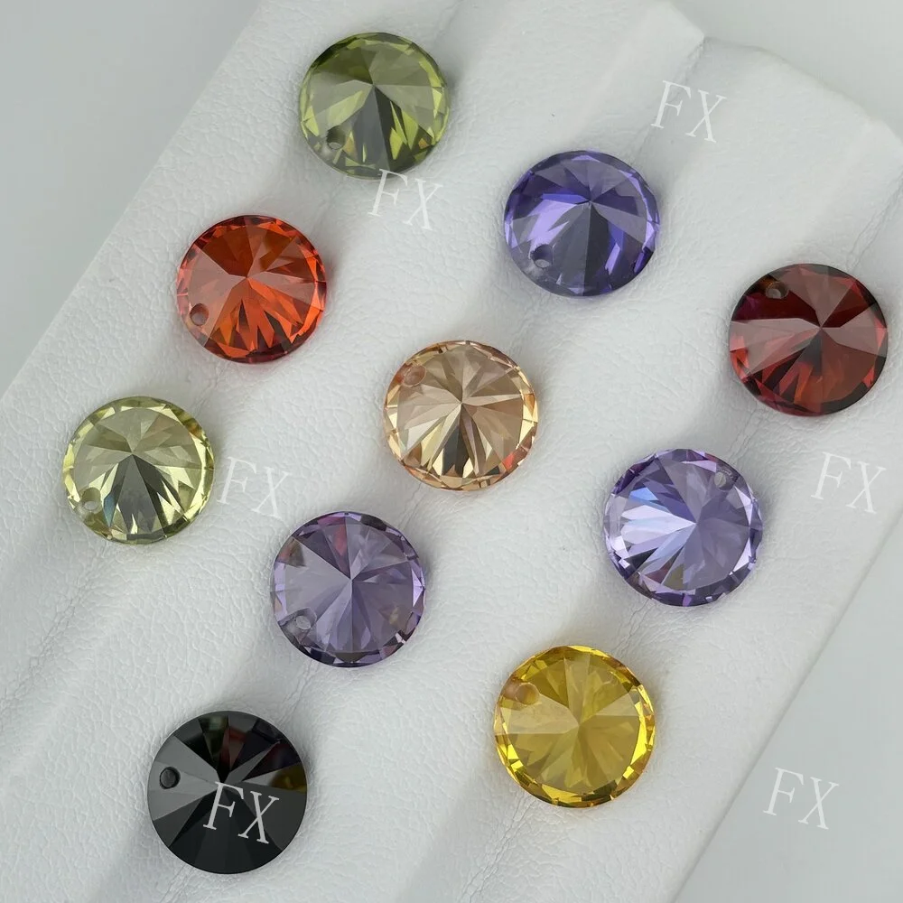 Multicolour Cubic Zirconia Beads  AAAAA Round Shape Stones  With Holes CZ  Loose For DIY Jewelry Making Zircon