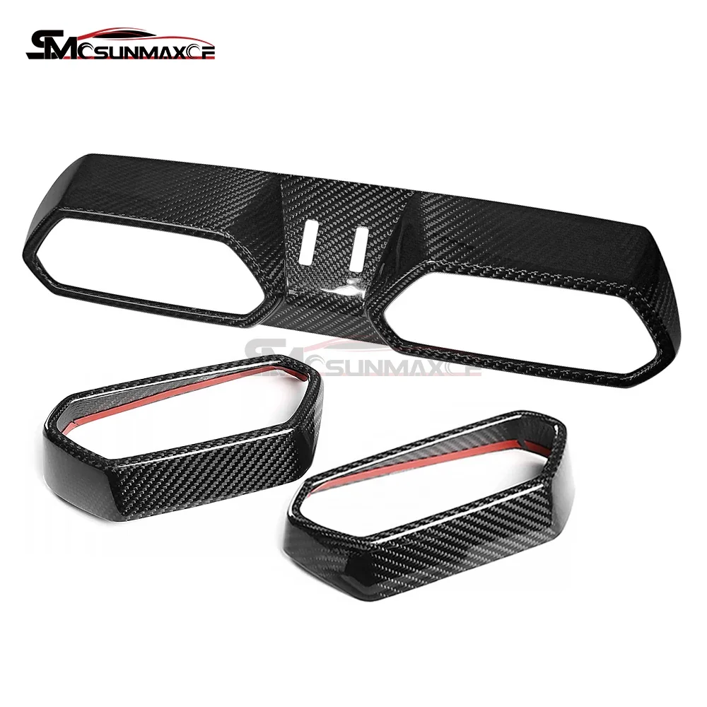 Authentic Carbon Fiber Center Dashboard Air Vent Trim Cover For Lamborghini Urus 2018-2025 Interior Mouldings Car Accessories