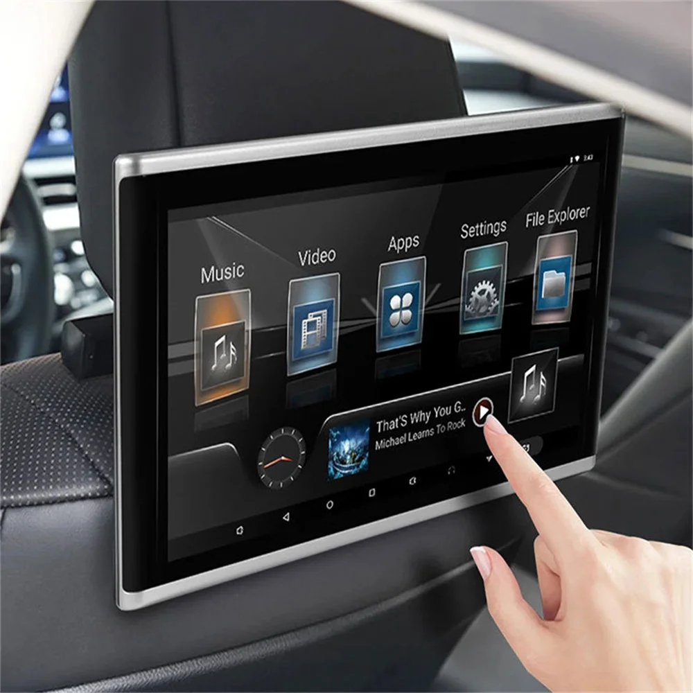 

Car Headrest Video Multimedia Player Bluetooth Rear Back Seat TV Monitor Display Android 11 HDMI Touch Screen Tablet for Airplay