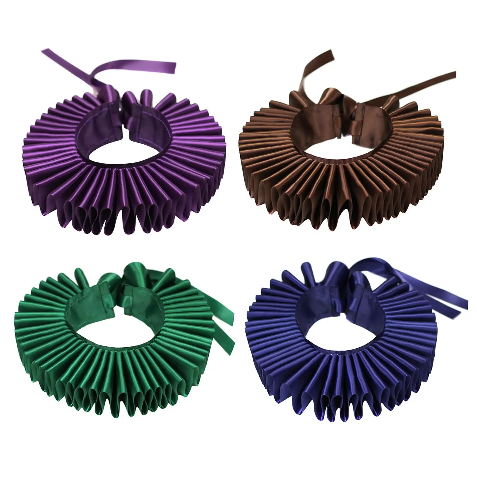 Handmade Nylon Filament Ruffle Necklace Choker for Women Girl Lady Halloween Cosplay Punk Party Retro Style
