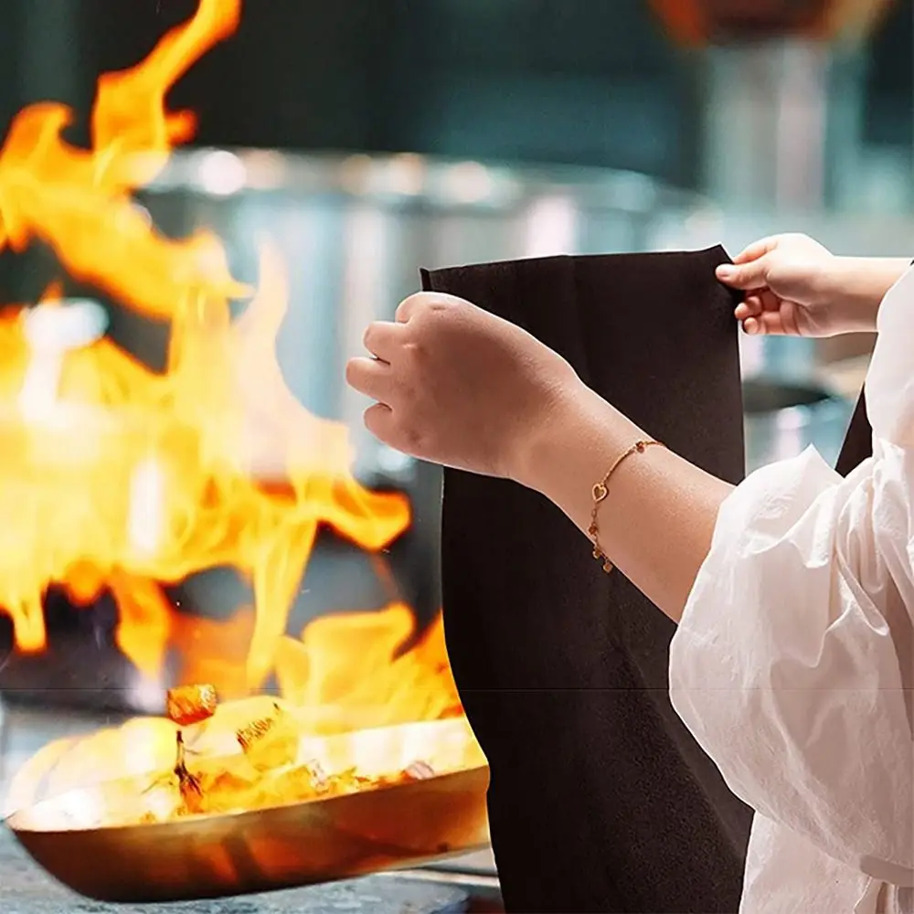 New High Temp Fireproof Blanket Insulation Retardant Black Fireproof Mat Carbon Felt Welding Blankets
