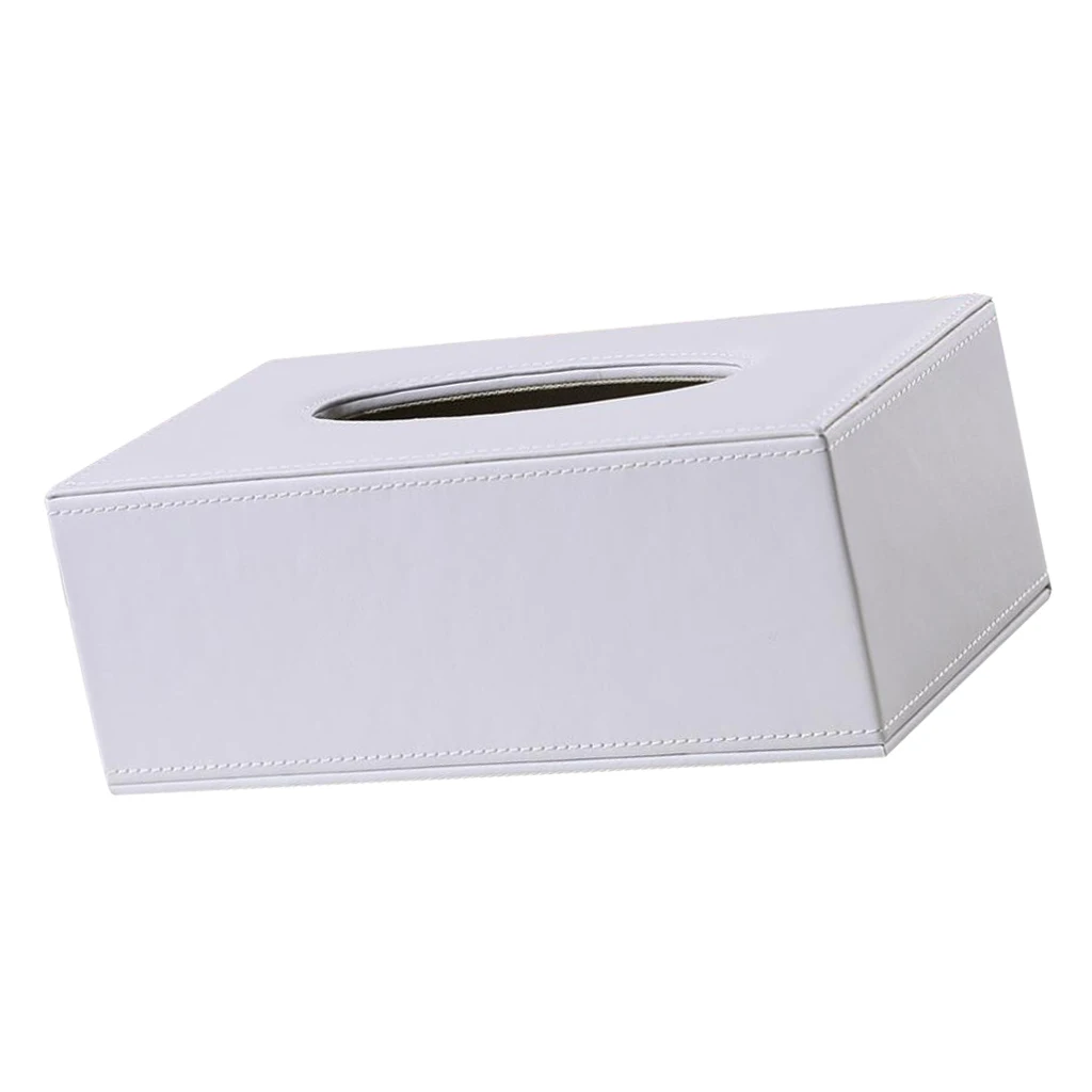 Tissue Box Dispenser Case Napkin Holder Office Car Accessories White