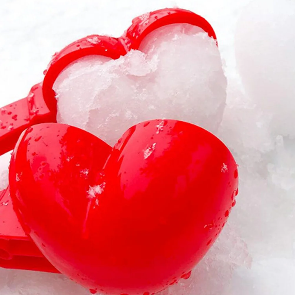 

2 Pcs Clip Kids Clips Winter Fun Clamp Outdoor Heart-shaped Maker Abs Plastic Child