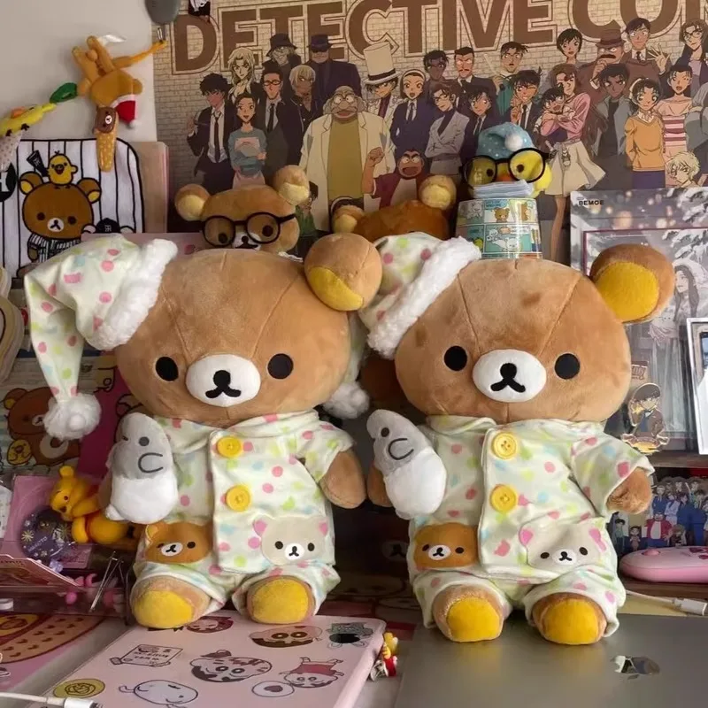 

Teddy Bear Dolls Pajamas Sleeping Pillows Bed Dolls Table Decorations Room Decorations Plush Toys Children'S Holiday Gifts