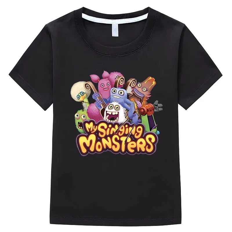 My Singing Monsters Summer Anime T-shirt Kids Clothes Kids T Shirts Casual Short Sleeve 100% Cotton Tops Y2k Boys Girl Clothes