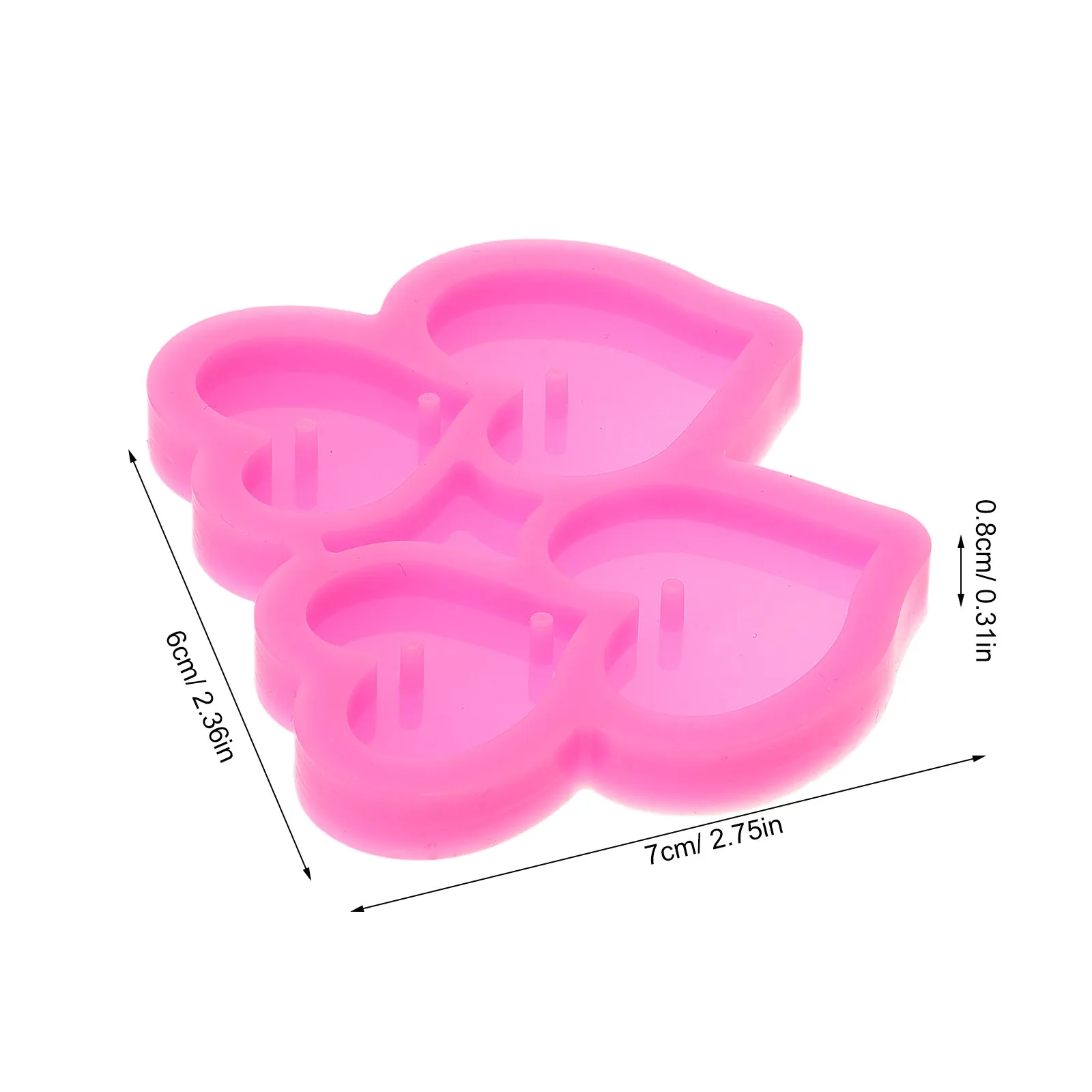 Silicone Heart Mold for Resin Crafting Keychain Pendant Earrings Soap Wax DIY Jewelry Making with Integrated Hole Precision