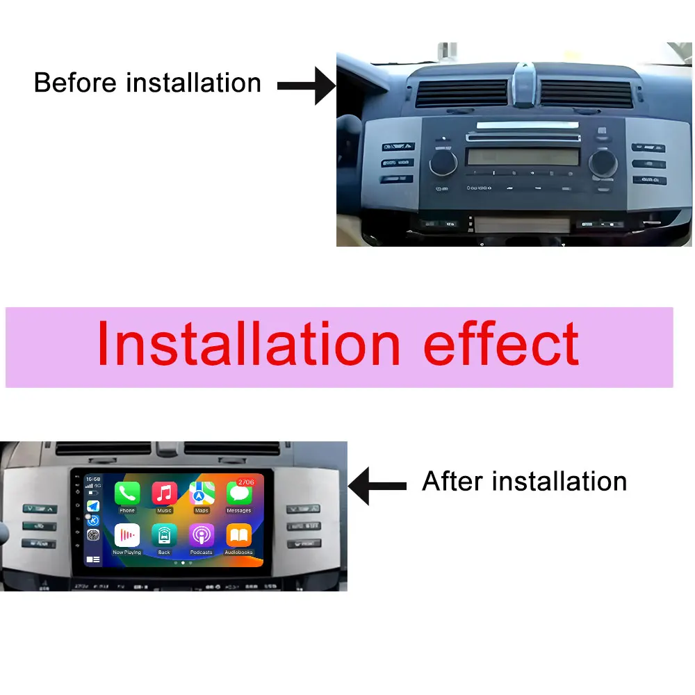 GPS Navigation for Toyota Mark X 1 X120 LHD 2005- 2009 Car Radio Video Audio Multimedia Player DSP Stereo Split Screen Carplay