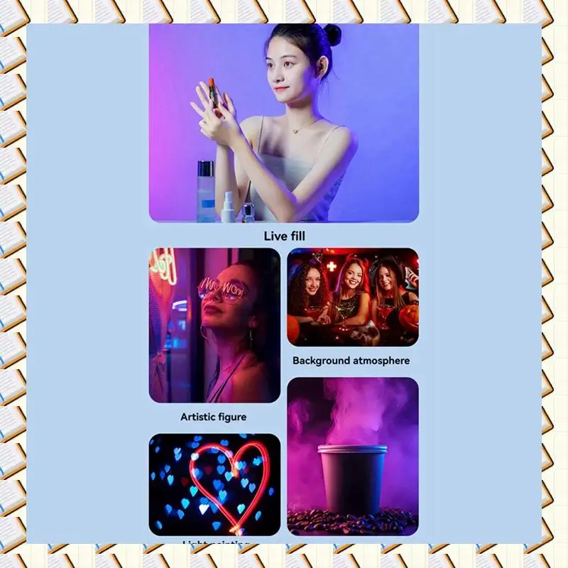 

A14M M22 Magnetic LED Selfie Light Phones Clip-On Dual Color Temperature Portable Fill Light For Outdoor Photography Black
