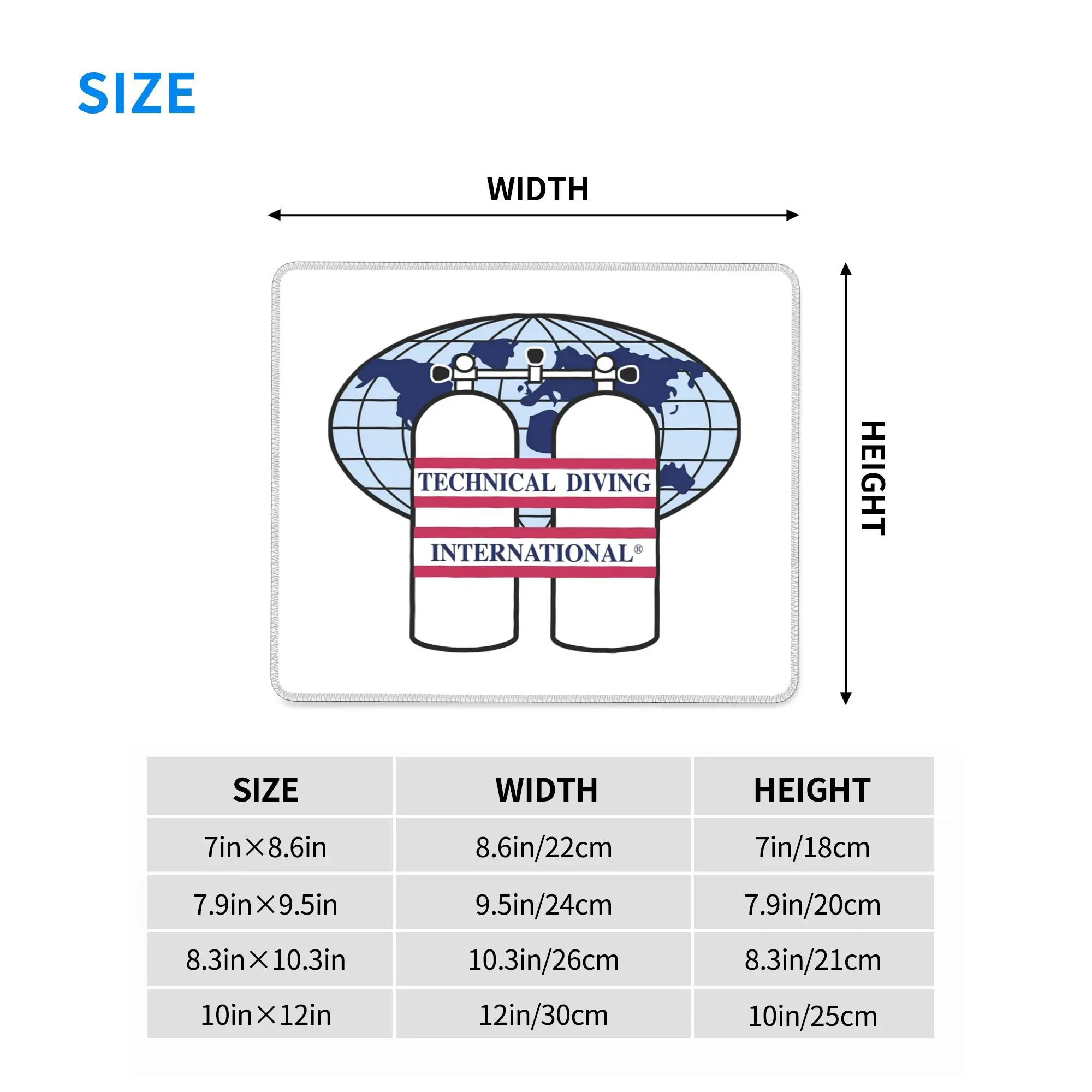 テクニカル ダイビング インターナショナル (TDI) マウス パッド コンピューター キーボード マウス マット ゲーマー PC ラップトップ デスク マット オフィス テーブル マット