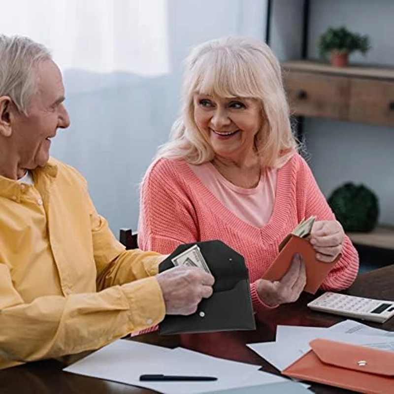 12 Stück Geld umschläge Brieftaschen Pu Leder klein für Bargeld Budgetierung für Geld geschenke Frauen Mädchen Abschluss Hochzeit Geburtstag