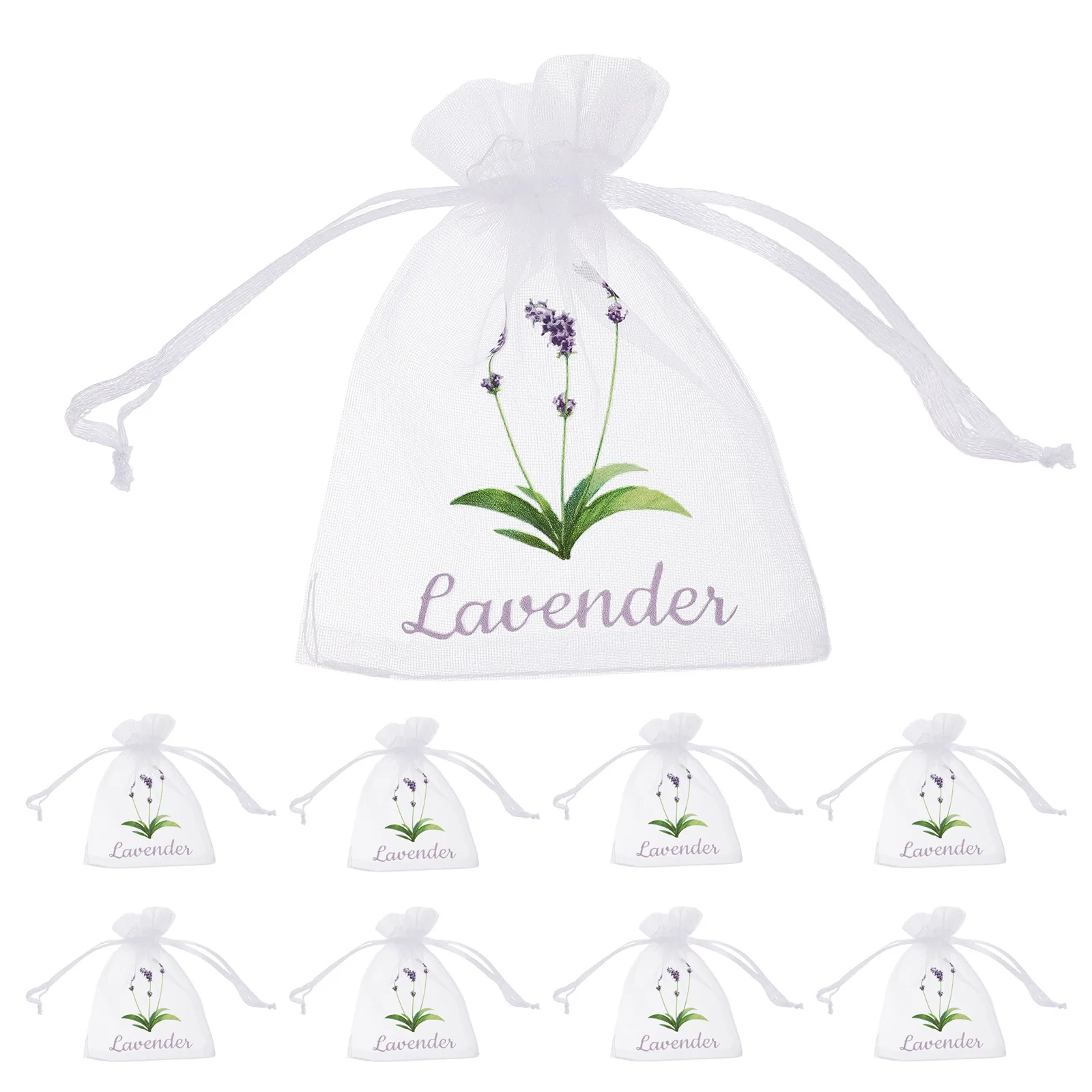 

20pcs Empty Sachet Bags For Lavender Storage Drawstring Organza Pouches Dried Flowers Spice Gauze Bags Jewelry Drawer Organizer