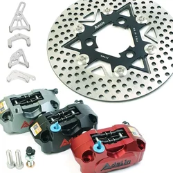 Adelin ADL-1 Caliper 82mm Pitching 4 Piston Brake Disc Rotor 220mm 70mm Pitching 3 Hole Universa Radial Mounting Caliper