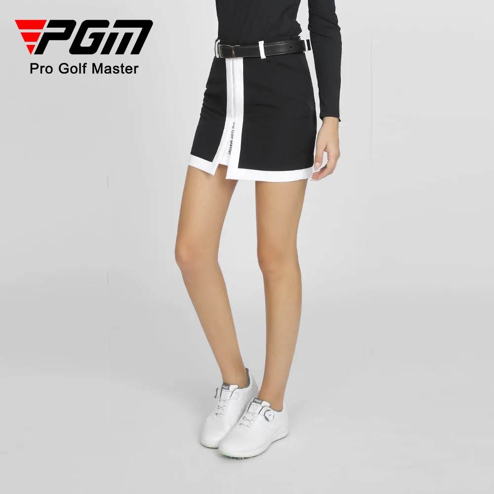 PGM Women Golf Skirt Girls Sports Fashion Slit Skirt with Anti-Smear Lining Golf Wear for Woman XS-XL QZ079