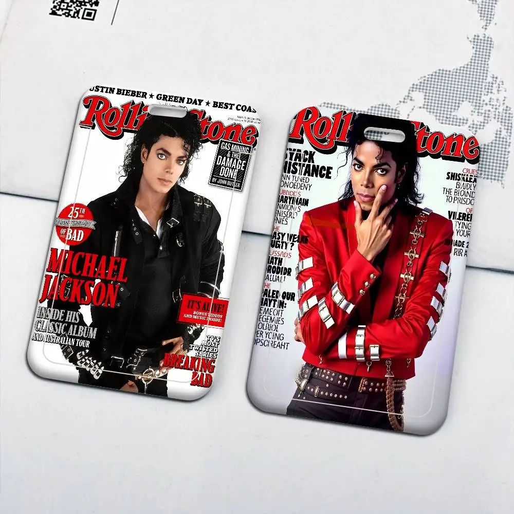 Singer M-Michael J-Jackson Badge Holder PVC Material ID Card Case For Work Nurse Key & Wallet