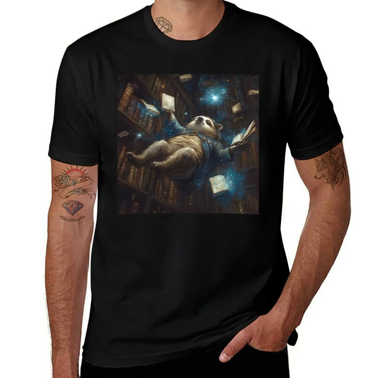

Футболка Sleepy Sloth Wizard, быстросохнущие мешковатые рубашки, мужские рубашки с аниме