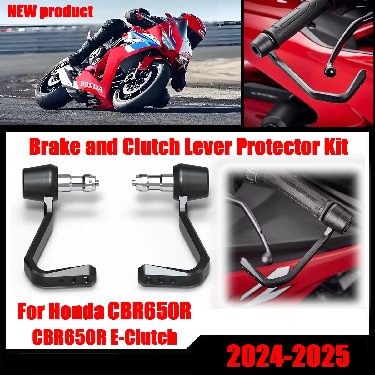 

For Honda CB650R CBR650R Motorcycle Handlebar Grips Guard Brake Clutch Levers Protector Accessories CB650R CBR650R E-Clutch 2024