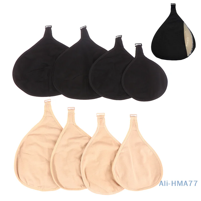 Portable Breast Prosthesis Protective Pocket Soft Breathable Hook Cotton Fake Breast Protective Case Cotton Bags for Mastectomy