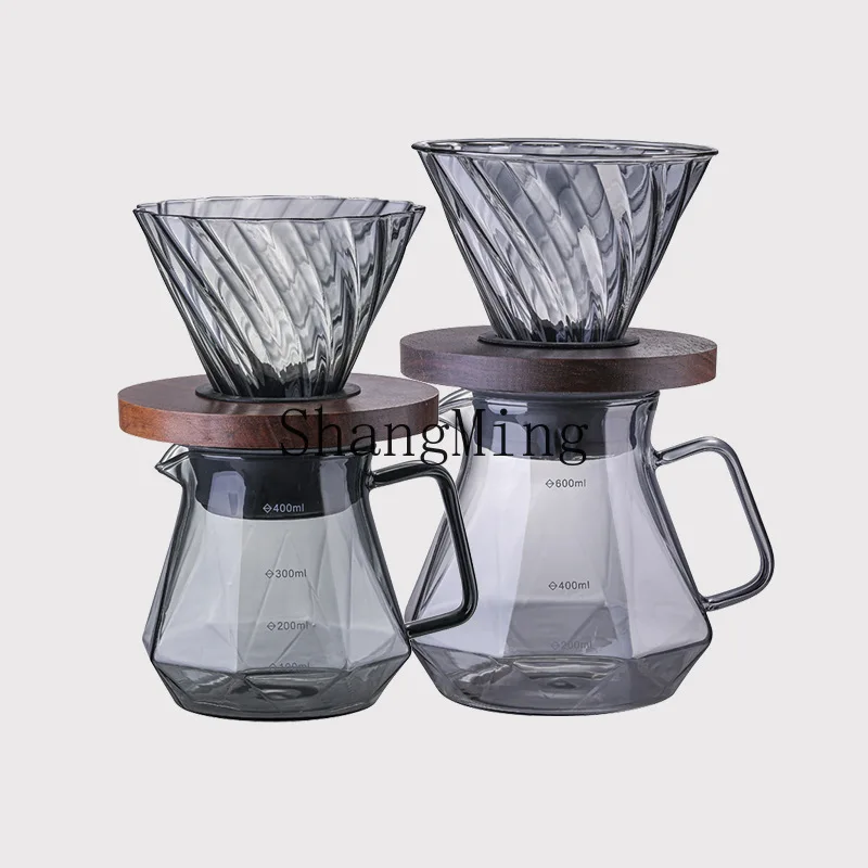 

DSA glass coffee pot filter cup set glass sharing pot household filter cup