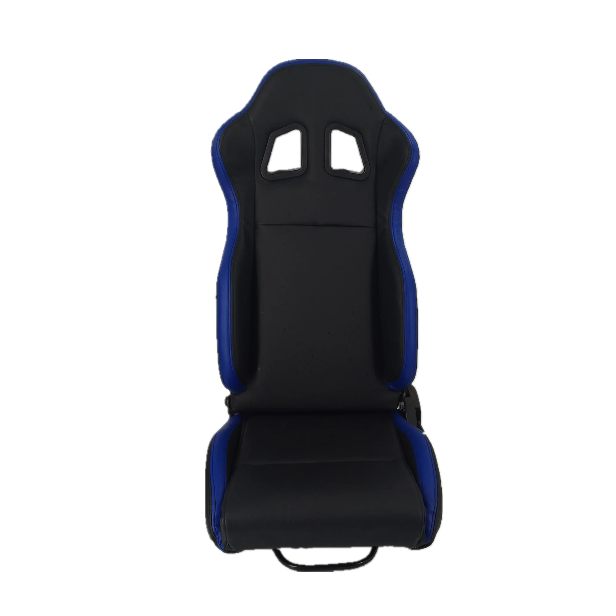 

Car Racing Seat Black Blue PVC Leather With Double Slider Motorsport Seat