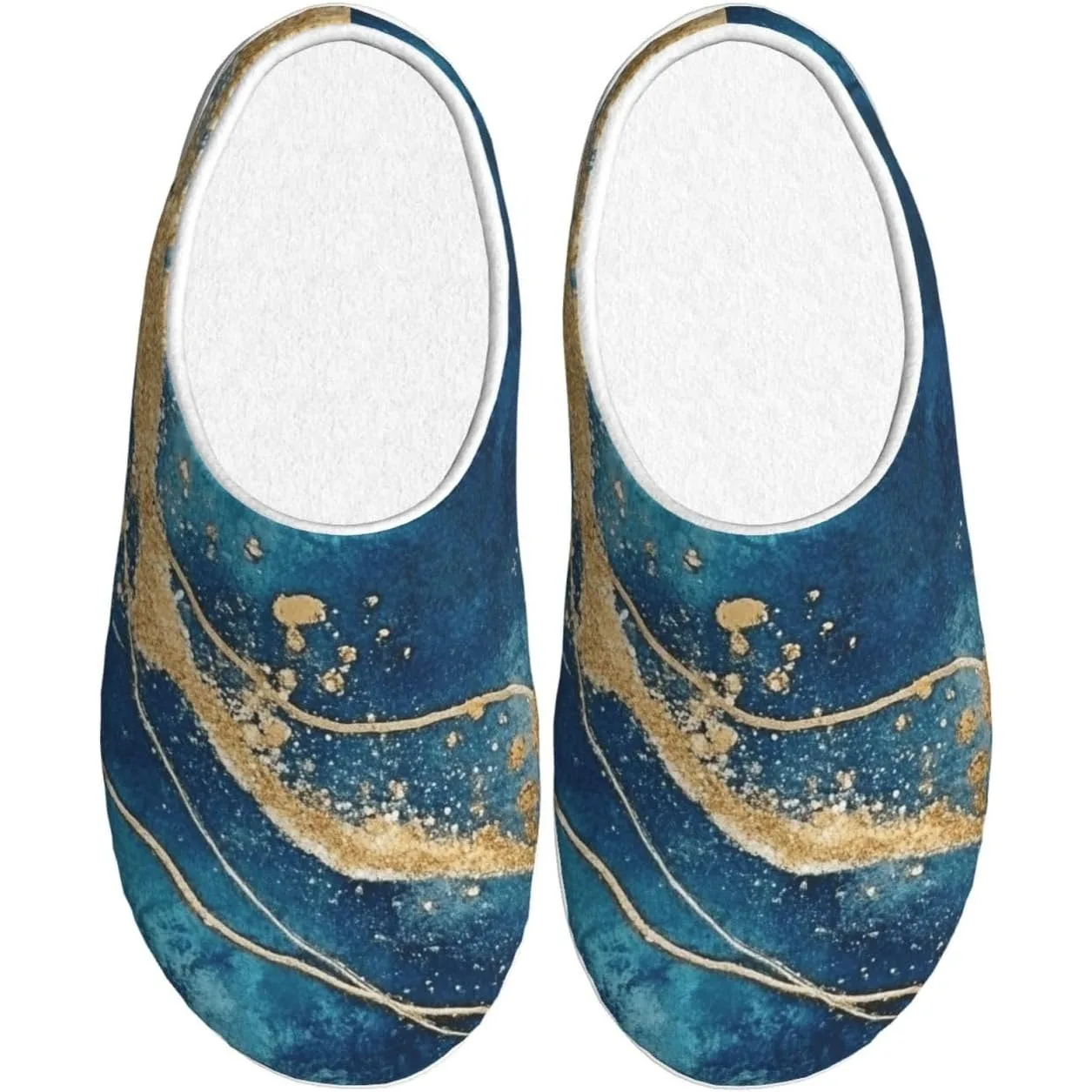 

Blue Women’s Cozy Slippers Soft Cotton Indoor & Outdoor House Slippers With Anti-Slip Sole, Warm Lightweight Comfort For Home
