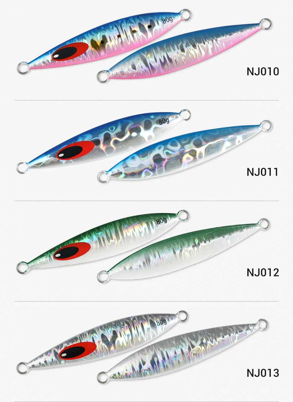 NOEBY Slow-Pitch Metall-Jig 60g-220g Sinkender Jig-Köder für Tiefsee-Salzwasser-Thunfisch- und Zackenbarsch-Angeln – Detail 5