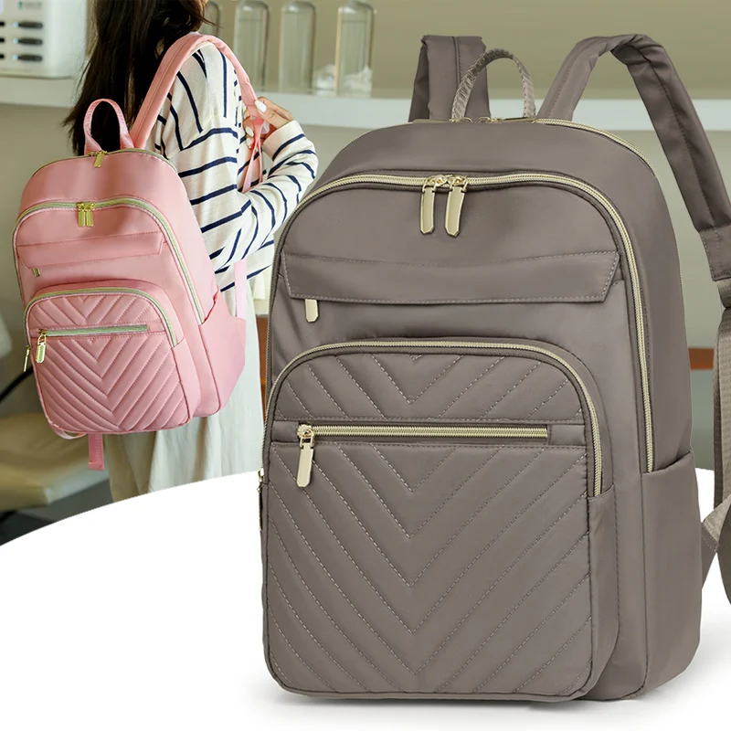 15.6 inch Laptop Large Capacity Backpack High Quality Nylon Waterproof Backpack Vintage School Bags Travel Bookbag Rucksack