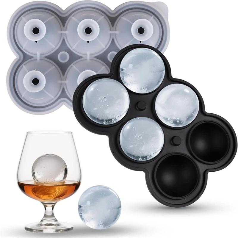1pc Large ice ball mold Silicone Ice Cube Trays Easy-Release ice Cube Maker for Whiskey Cocktails Juice Kitchen Bar Tools