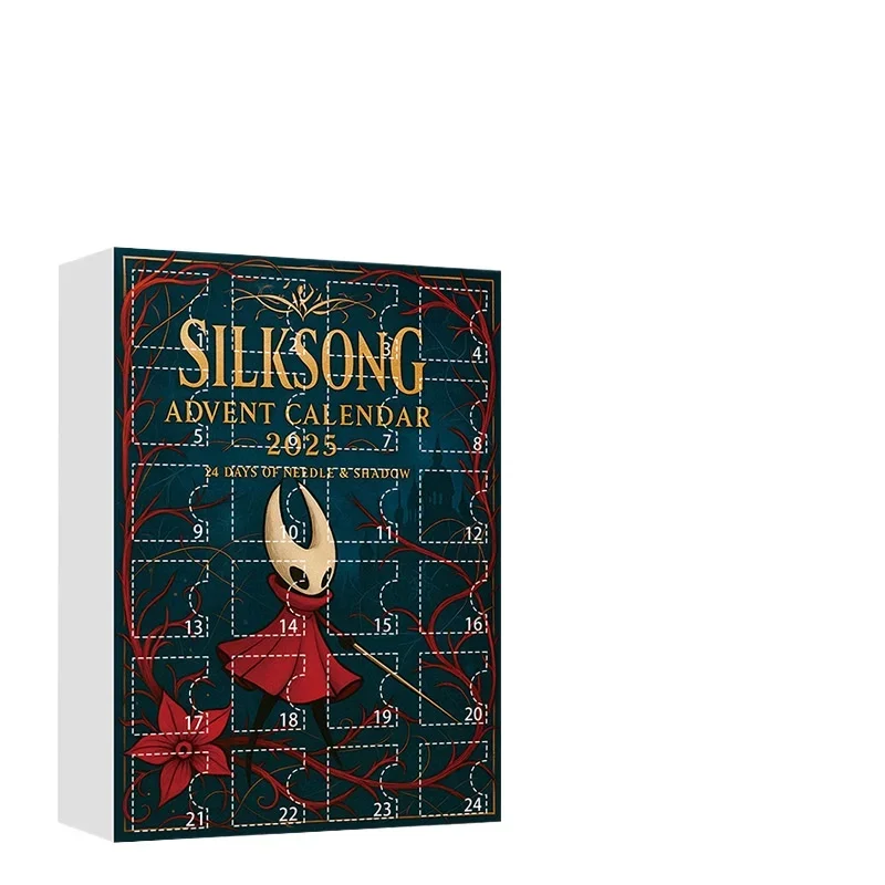 Calendrier de compte à rebours de noël 2026, boîte aveugle Surprise de chevalier creux, pendentif plat en acrylique 2D, décoration d'arbre de noël pour adultes//