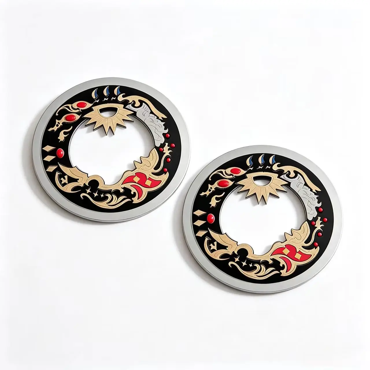 Dancer Black Sky Wheel Ring Blade Double Ring Prop Game Final Fantasy XIV Cosplay Prop for Halloween Costume Accessories