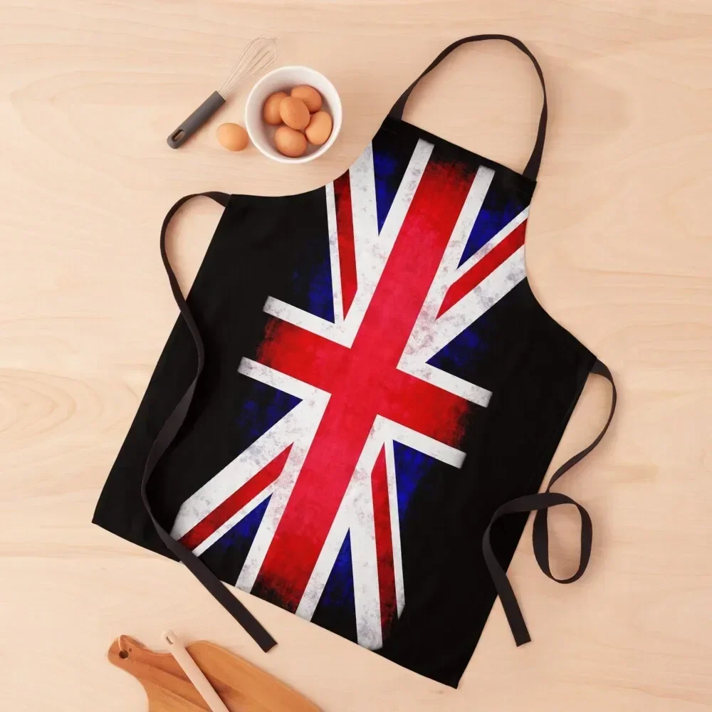 Union Jack grunge flag Apron Utensils For Kitchen for women halloween Children'S Kitchen Man Apron