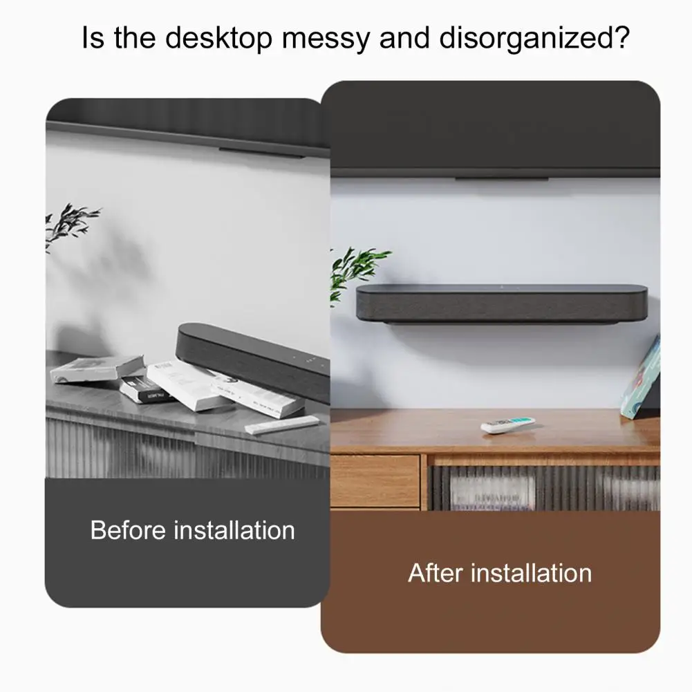 Surround Sound Speaker Stand Wall-mounted Storage Holder for Soundbar Heavy-duty Soundbar Wall Mount Bracket Easy for Tv