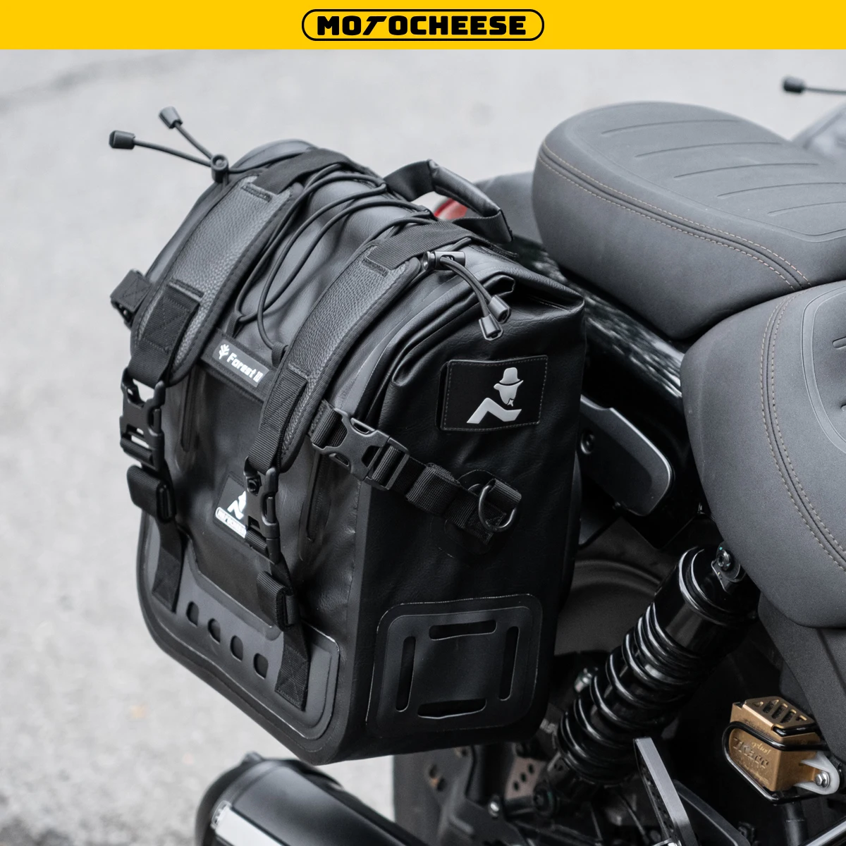 Bolsa lateral Universal Retro para motociclismo, bolsa colgante lateral de liberación rápida impermeable de gran capacidad