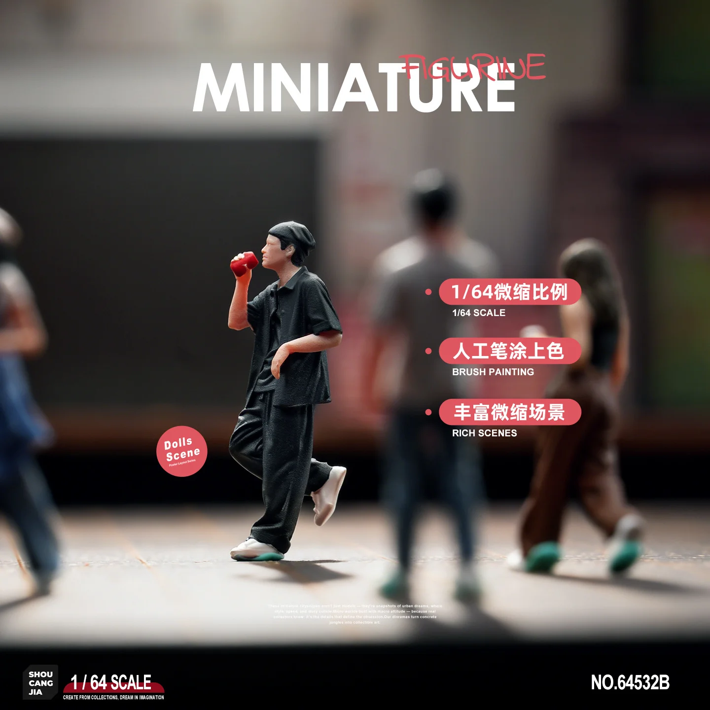 

1/64 Trendy Men Miniature Figure Model Props Creative Photography Display Collection Decoration Garage Scenes DIY Craft Toys