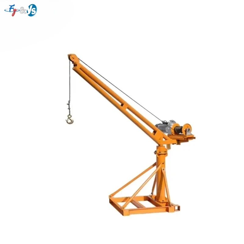 Construction Arm Rotating Lifting Crane site decoration crane household small lifting roof outdoor indoor loading 500/800/100kg