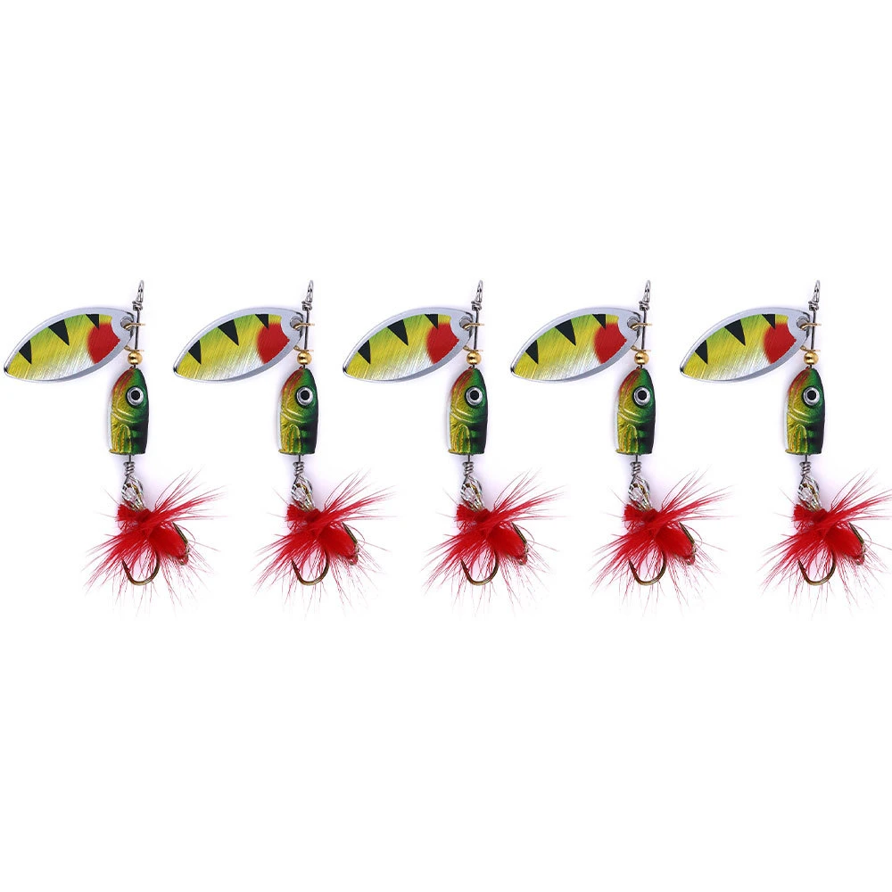 2/4/6PCS Bait Not Easy To Deformation Strong Penetration Force Specification 4.5cm-7g-6 Hook Material Metal Bionic Bait