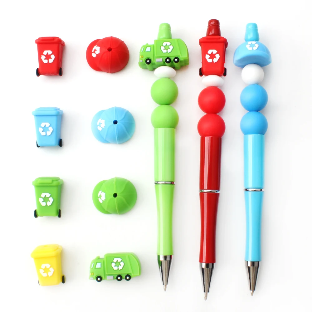 

4/8 шт. фокальные силиконовые бусины 3D гигиеническая шляпа мусорное ведро для ювелирных аксессуаров брелки DIY ожерелье изготовление браслетов