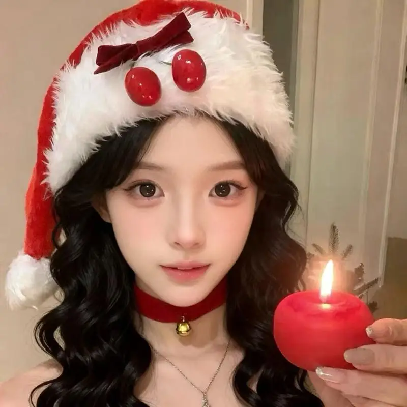 Christmas Santa Hat Xmas Long Plush Holiday Red Hat For Adults And Kids Unisex 2025 New Year Festive Party Supplies Gifts