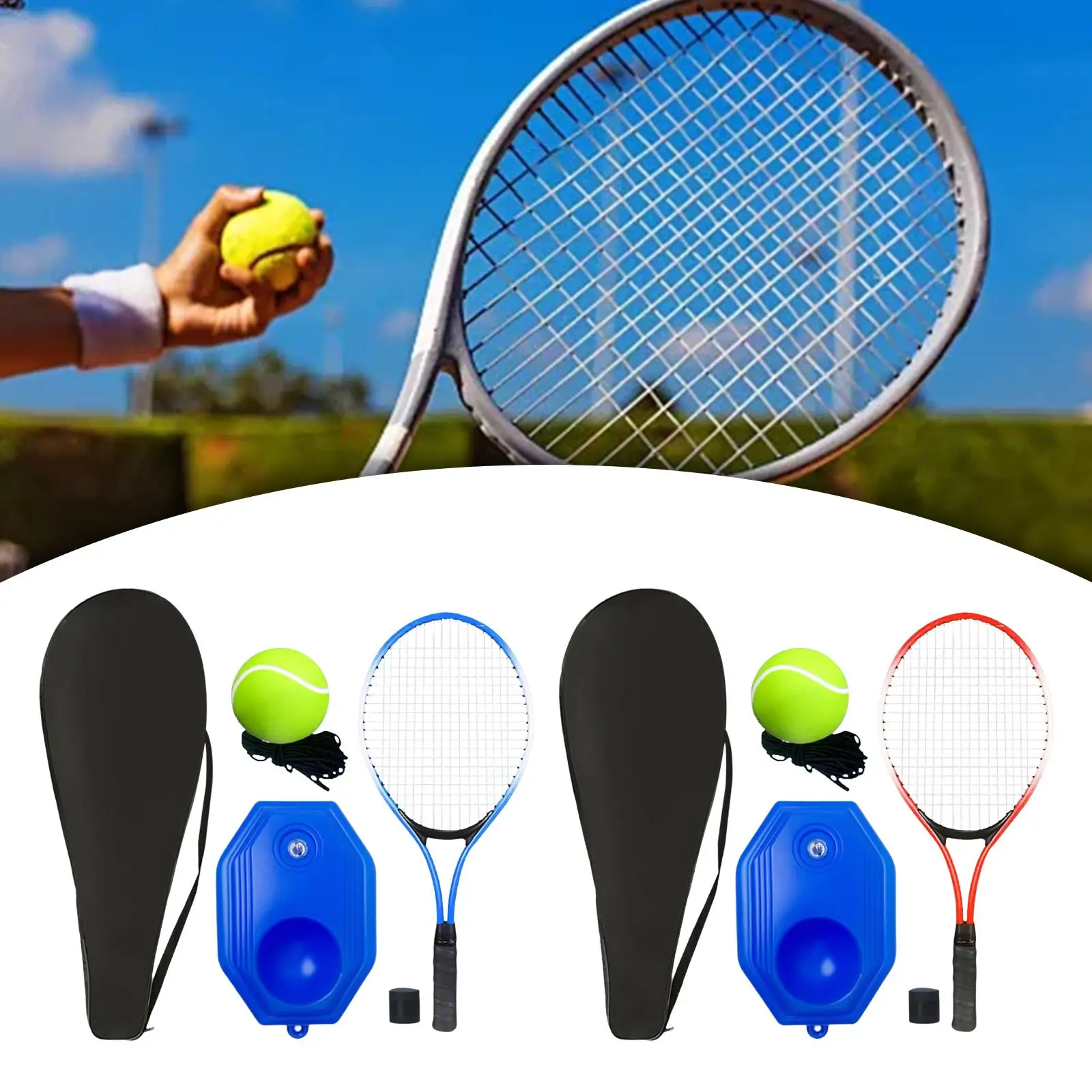 Entraîneur de tennis en solo, dispositif d'entraînement de tennis de jardin pour enfants, adultes, femmes, hommes