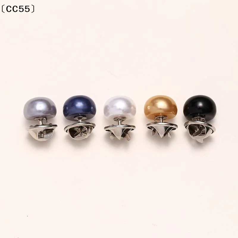 10pcs Pearl Button Pins, DIY Decorative Safety Button Covers For Shoes, Hats, Bags, Shawls, Collar Fixed Pin Brooch〔CC55〕